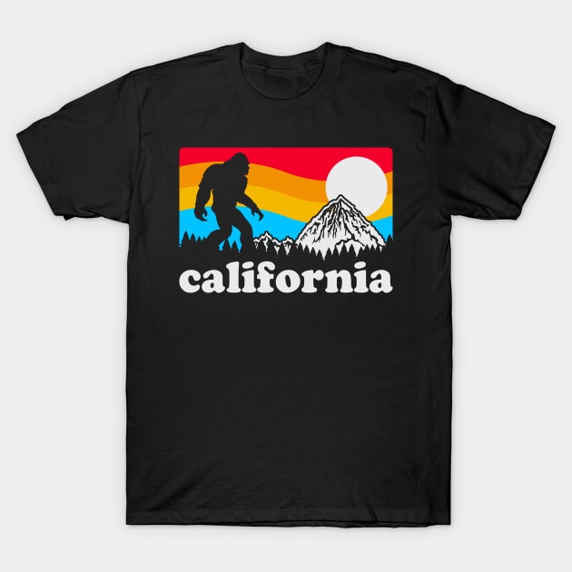 Bigfoot California Sasquatch Creature, Cryptid Sunset, CA State Parks T-Shirt by ThatVibe